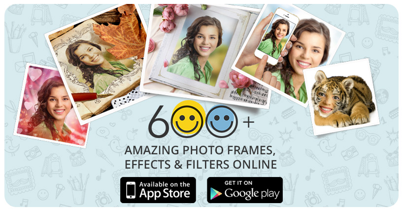 Funny photo frames, online photo effects, filters & collages